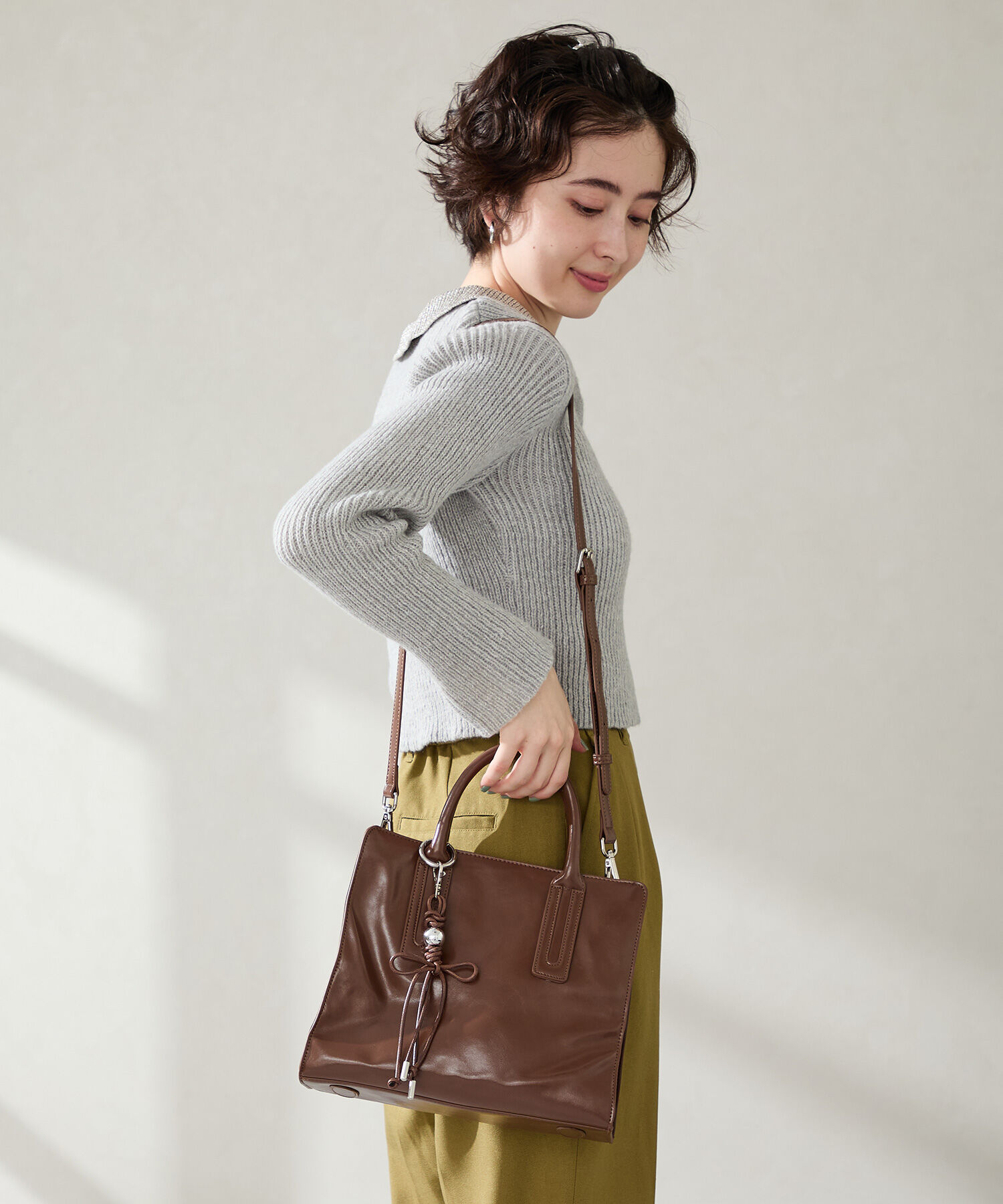 ORiental TRaffic「● 大容量 ●チャーム付き ボストン バッグ /BA-268 ヴィンテージ」|ボストンバッグ|