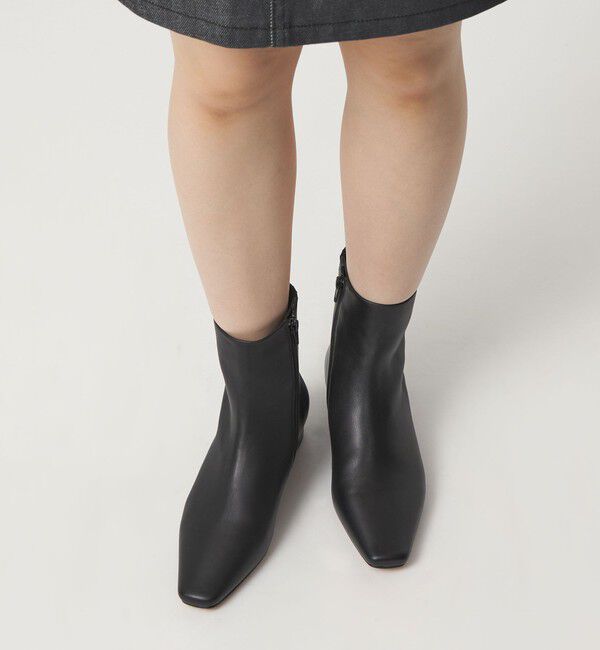 ODETTE E ODILE「ナロースクエアプレーン ショートブーツ25&uarr;」|ショートブーツ|