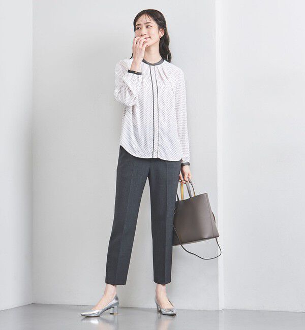 UNITED ARROWS「バイカラー パイピング ブラウス」|シャツ・ブラウス|