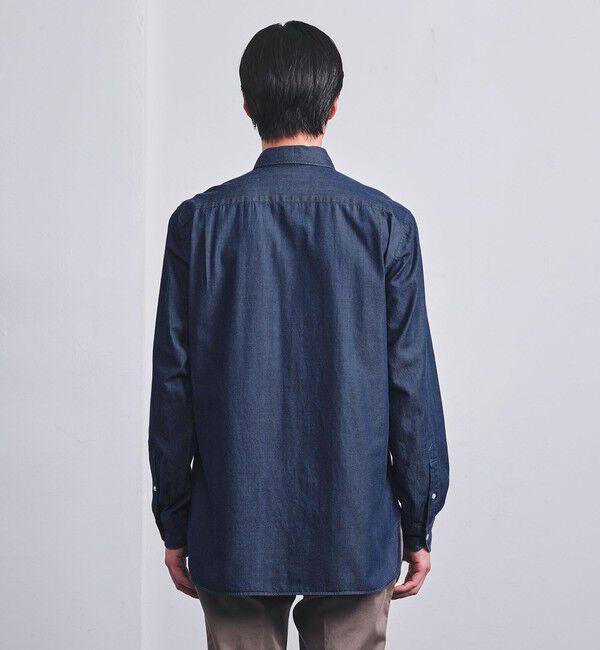 UNITED ARROWS「オーガニックコットン セミワイド ツイルデニムシャツ」|シャツ・ブラウス|