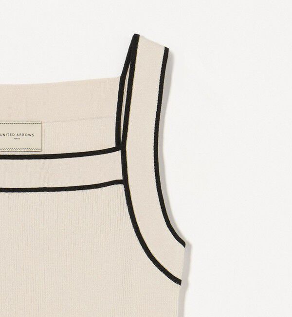 UNITED ARROWS「リブスクエアネック パイピングキャミソール - ウォッシャブル -」|キャミソール|