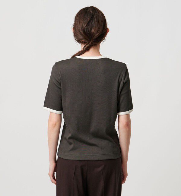 UNITED ARROWS「リブバイカラーパイピング ショートスリーブカットソー」|Tシャツ・カットソー|