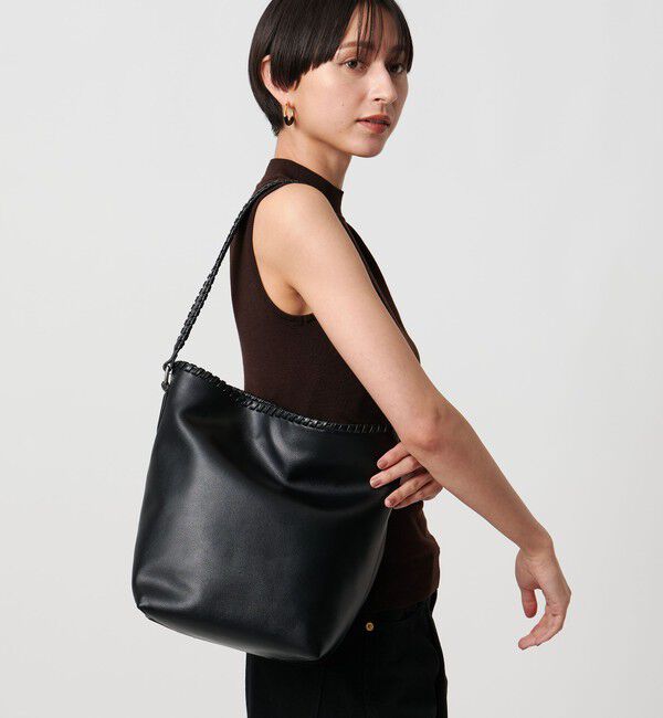 UNITED ARROWS「ステッチ ワンショルダーバッグ」|その他|BLACK