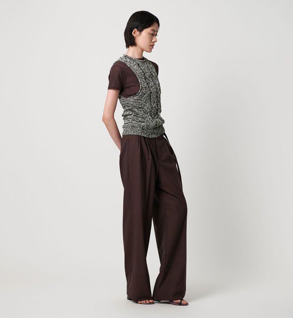 AEWEN MATOPH「＜AEWEN MATOPH＞ミックスヤーンケーブルノースリーブニット ‐ ウォッシャブル ‐」|ベスト・ジレ|