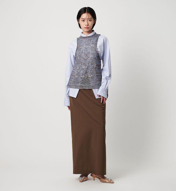 AEWEN MATOPH「＜AEWEN MATOPH＞ミックスヤーンケーブルノースリーブニット ‐ ウォッシャブル ‐」|ベスト・ジレ|