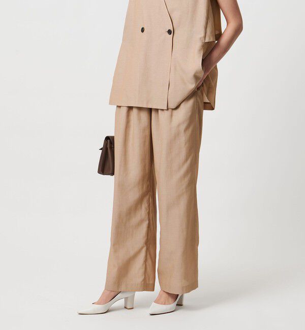 UNITED ARROWS「シアー イージー ワイド パンツ ‐ウォッシャブル‐」|チノ|