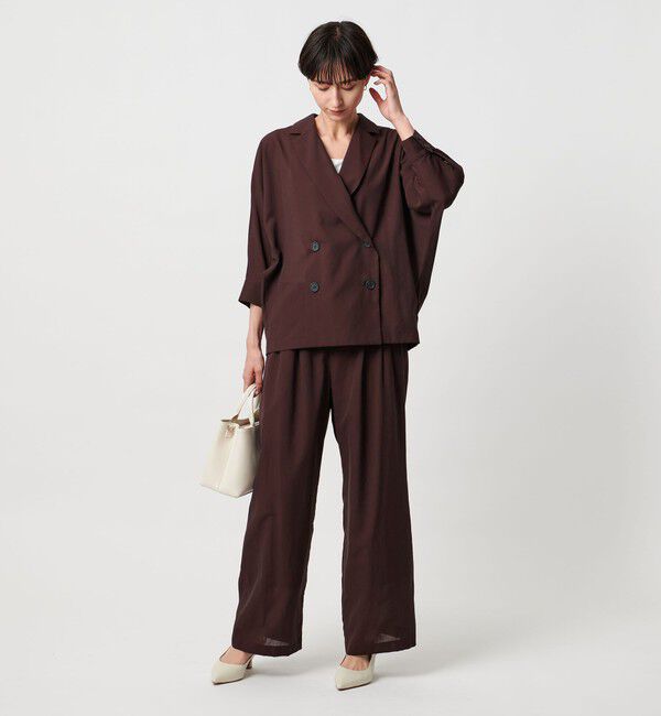 UNITED ARROWS「シアー イージー ワイド パンツ ‐ウォッシャブル‐」|チノ|