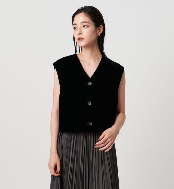 UNITED ARROWS「ベルベット ミニ ベスト」|ベスト・ジレ|