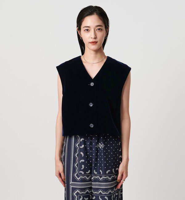 UNITED ARROWS「ベルベット ミニ ベスト」|ベスト・ジレ|