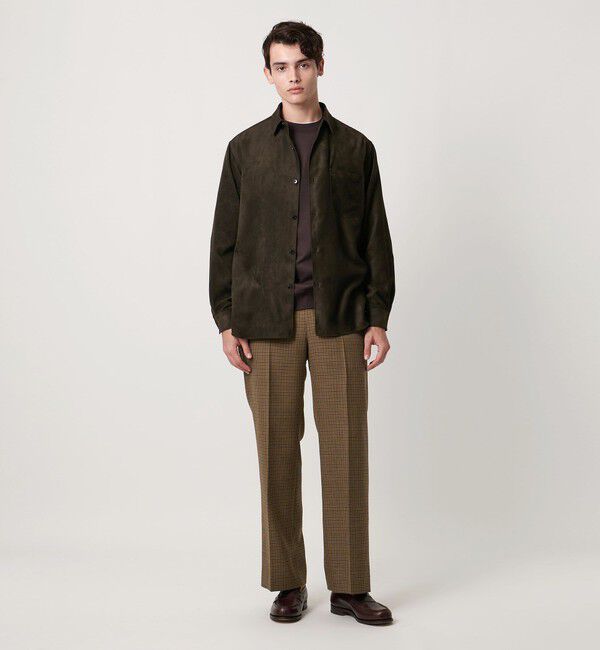 UNITED ARROWS「モダンチェック ノープリーツ ワイドストレート パンツ」|その他|