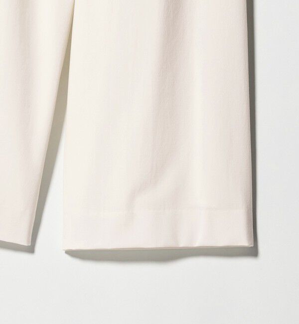 UNITED ARROWS「サテンウエスト イージーパンツ ホワイト -ウォッシャブル-」|チノ|