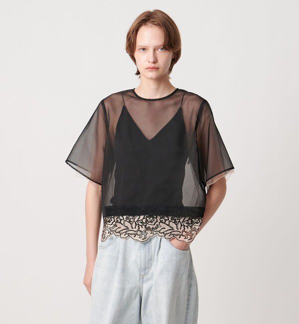 AEWEN MATOPH「＜AEWEN MATOPH＞チュールレースレイヤードブラウス」|シャツ・ブラウス|