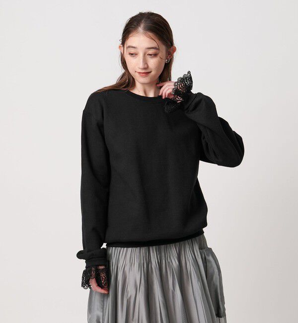 UNITED ARROWS「【別注】＜dahl&rsquo;ia＞レーススカーフ スウェット」|スウェット・ジャージ|