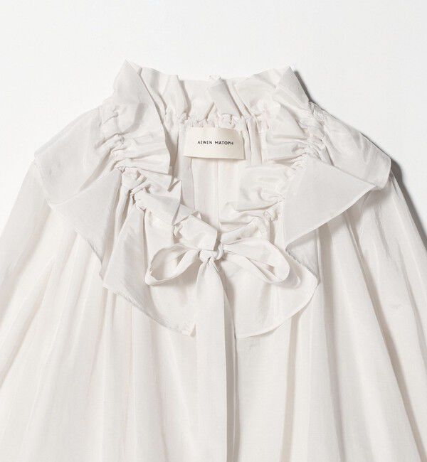 AEWEN MATOPH「＜AEWEN MATOPH＞ギャザーリボンブラウス ‐ ウォッシャブル ‐」|シャツ・ブラウス|