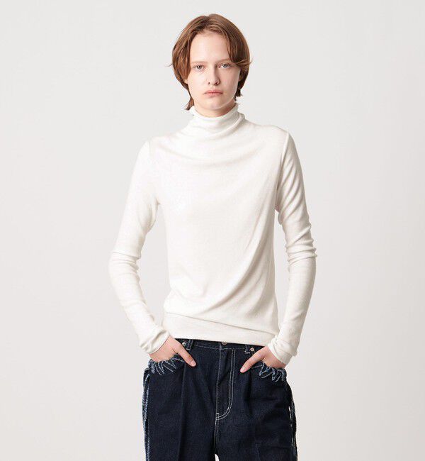 AEWEN MATOPH「＜AEWEN MATOPH＞テレコハイネックロングスリーブカットソー」|Tシャツ・カットソー|