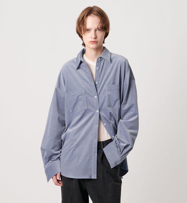 AEWEN MATOPH「＜AEWEN MATOPH＞コーデュロイシャツ ‐ ウォッシャブル ‐」|シャツ・ブラウス|LT.BLUE