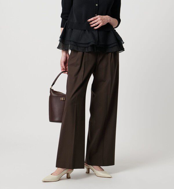 UNITED ARROWS「トロピカル ２タック ワイドパンツ ストレッチ」|チノ|