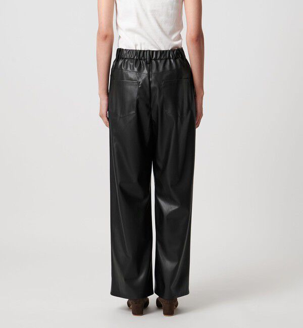 UNITED ARROWS「レザーライク ストレート パンツ ウォッシャブル」|チノ|