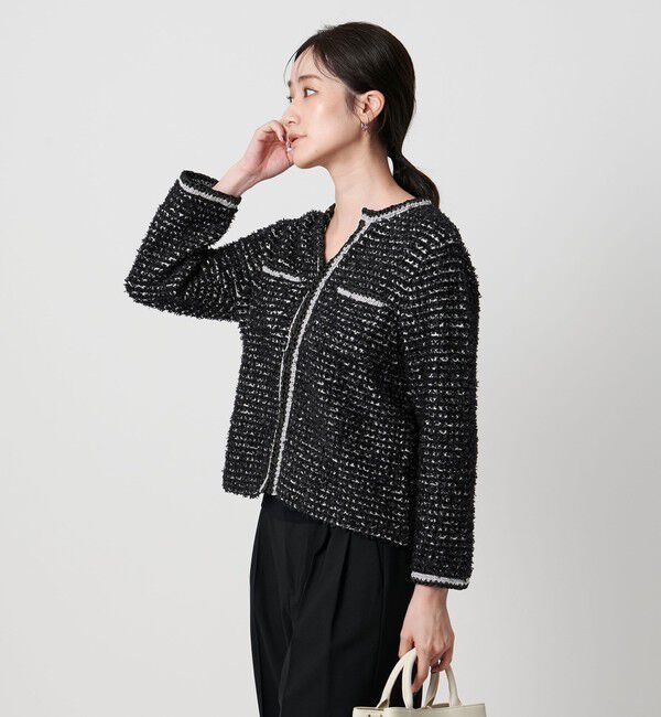 UNITED ARROWS「ツイードライク ニットカーディガン」|カーディガン|