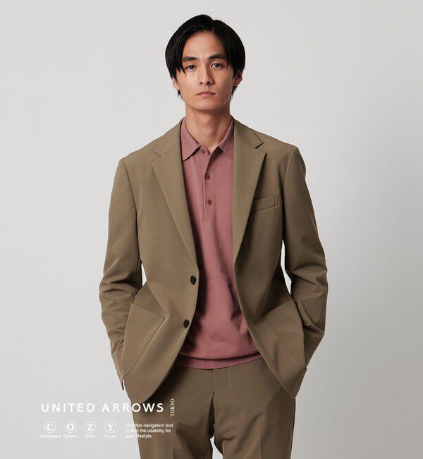 UNITED ARROWS「ドビー シングル 2ボタン シングル テーラードジャケット UA COZY ウォッシャブル 2WAYストレッチ はっ水 」|スーツ|MOCA