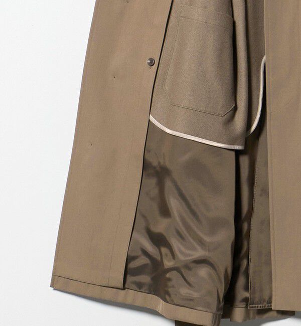 UNITED ARROWS「ウール コットン ギャバジン ベルテッド バルマカーンコート 撥水」|ステンカラーコート|