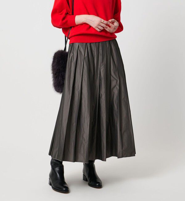 UNITED ARROWS「シャンブレー タフタ プリーツ スカート」|スカート|