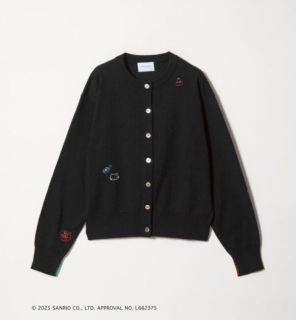 UNITED ARROWS「＜HELLO KITTY &times; UNITED ARROWS＞エンブロイダリー カーディガン」|カーディガン|BLACK