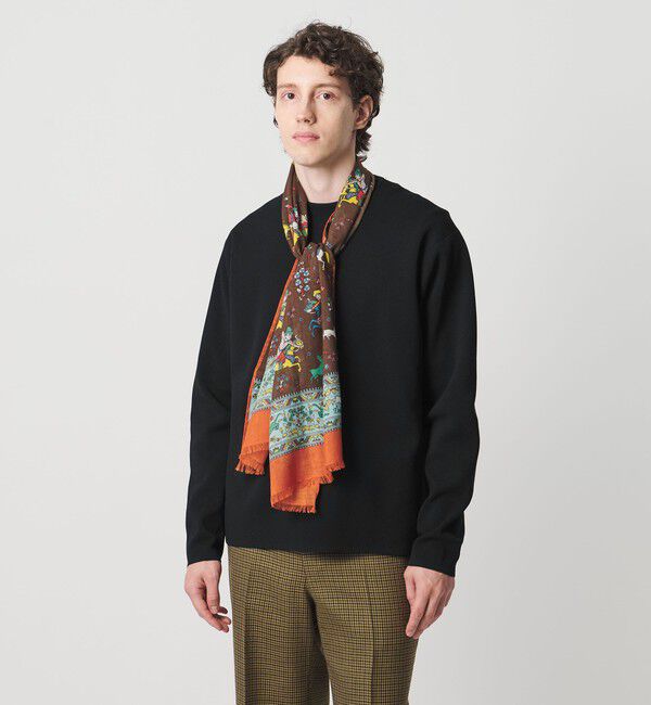 UNITED ARROWS「フォーシーズンズ ミラノリブ クルーネック ニット」|ニット・セーター|BLACK