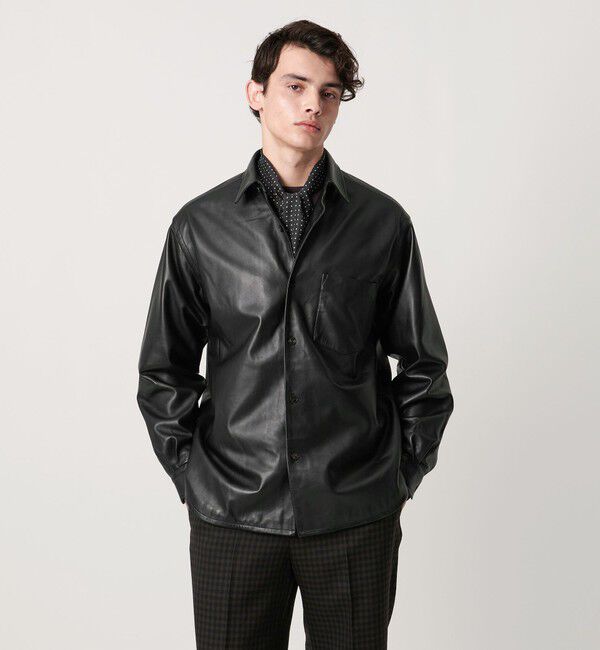 UNITED ARROWS「シープレザー オーバーシャツ」|その他|