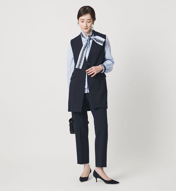 UNITED ARROWS「ダブルクロス ストレート パンツ ‐ウォッシャブル‐」|チノ|