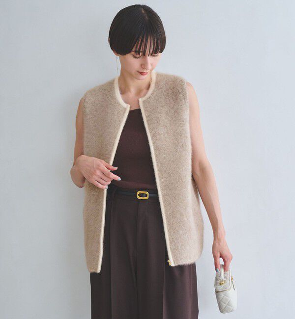 UNITED ARROWS「フォックスカシミヤ ジップ ベスト」|ベスト・ジレ|