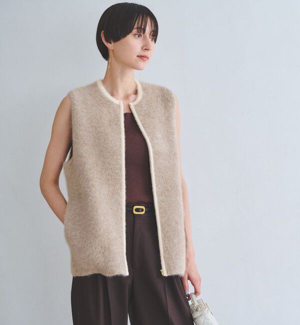 UNITED ARROWS「フォックスカシミヤ ジップ ベスト」|ベスト・ジレ|