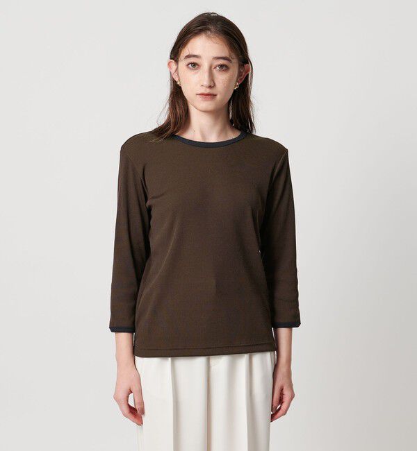 UNITED ARROWS「 リブ バイカラー パイピング カットソー」|Tシャツ・カットソー|