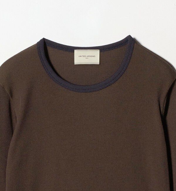 UNITED ARROWS「 リブ バイカラー パイピング カットソー」|Tシャツ・カットソー|
