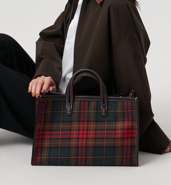 UNITED ARROWS「【別注】＜A VACATION＞BREAD M チェックトートバッグ」|トートバッグ|DK.BROWN