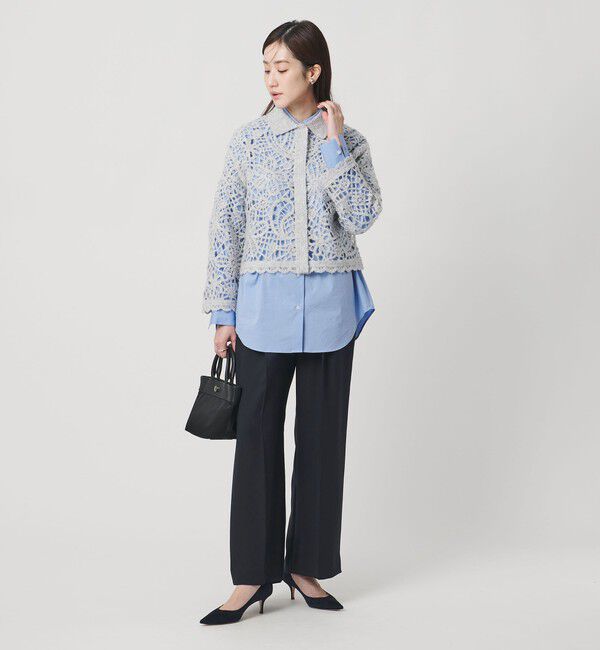 UNITED ARROWS「2タック ワイドパンツ‐UVカット 接触冷感 吸水速乾 帯電防止 ウォッシャブル‐」|チノ|