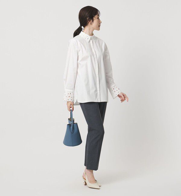 UNITED ARROWS「エンブロイダリー カラー シャツ ‐ウォッシャブル‐」|シャツ・ブラウス|