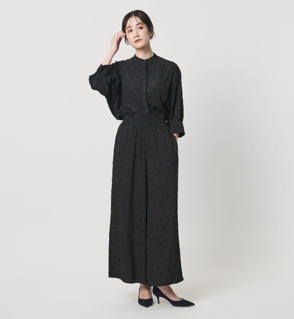 UNITED ARROWS「ドットカットジャガード シャツ ブラウス ‐ウォッシャブル‐」|シャツ・ブラウス|