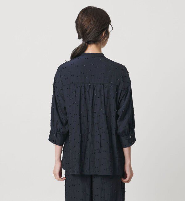 UNITED ARROWS「ドットカットジャガード シャツ ブラウス ‐ウォッシャブル‐」|シャツ・ブラウス|