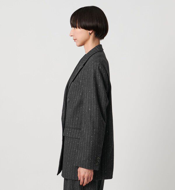 UNITED ARROWS「ダブルブレスト ストライプ ジャケット」|テーラードジャケット|