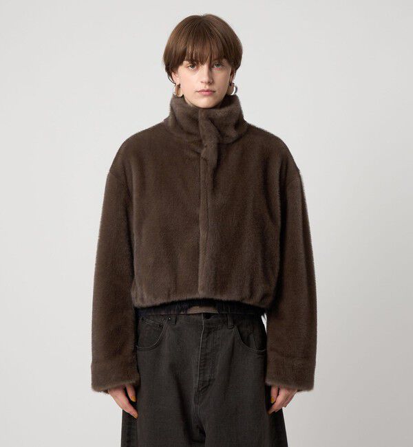 ASTRAET「＜ASTRAET＞フェイクファー スタンドカラー ブルゾン」|その他|