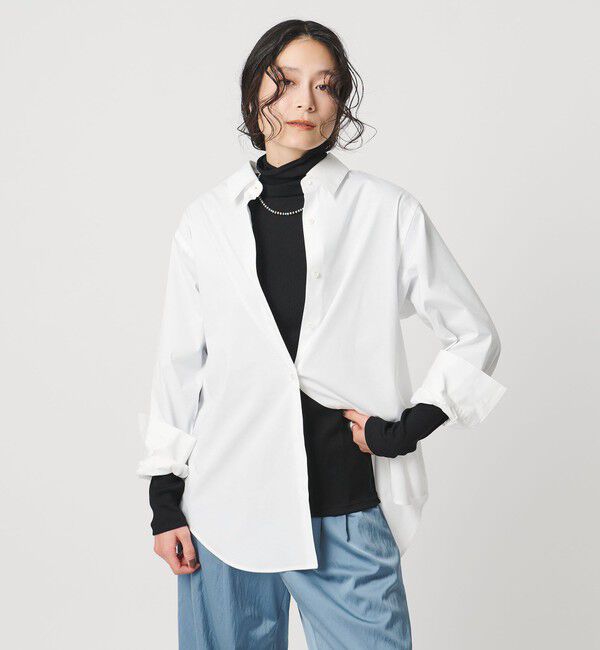 UNITED ARROWS「コットン テレコ タートル カットソー」|Tシャツ・カットソー|BLACK