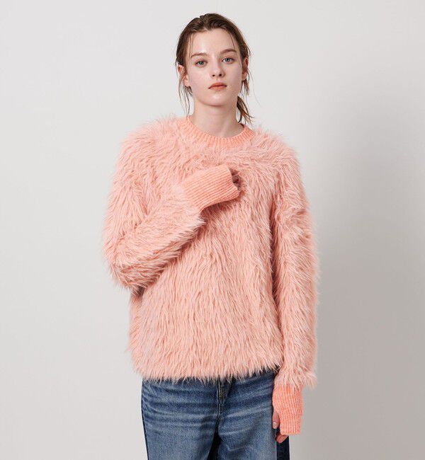 ASTRAET「＜ASTRAET＞シャギー クルーネックニット」|ニット・セーター|PINK