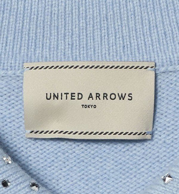 UNITED ARROWS「ラインストーン ポロ ニット」|ニット・セーター|