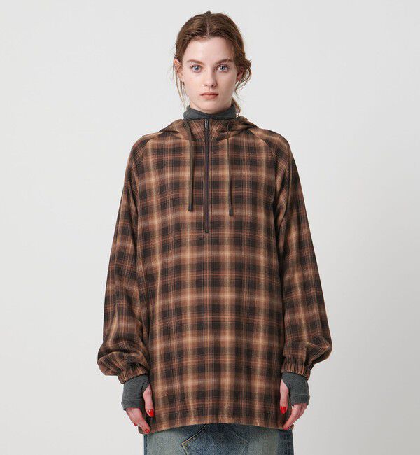 ASTRAET「＜ASTRAET＞チェック アノラックパーカー」|ブルゾン・スタジャン|