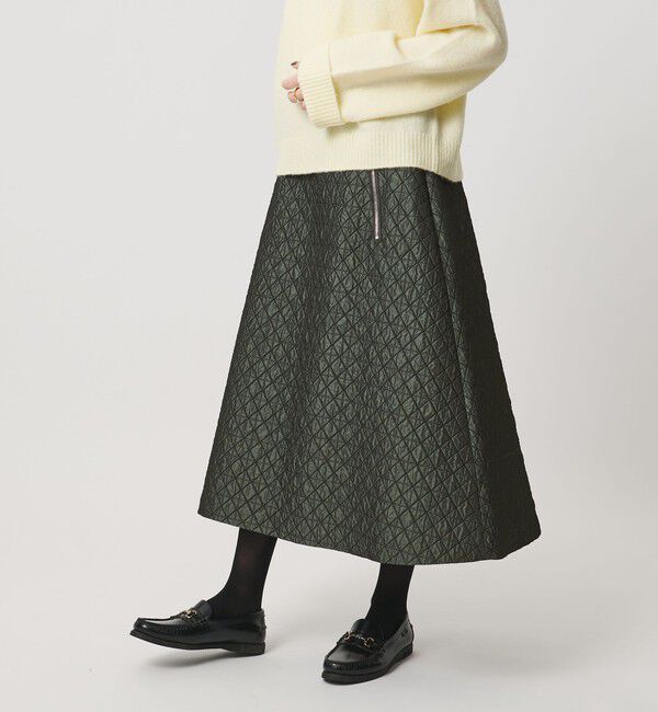 UNITED ARROWS「ダイヤ キルト フレア スカート」|スカート|OLIVE