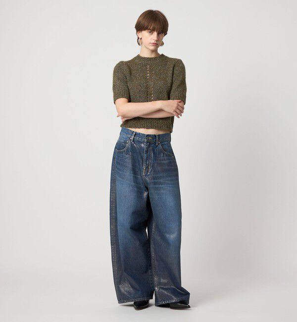 ASTRAET「＜ASTRAET＞3G アイレット ショートスリーブニット」|ニット・セーター|