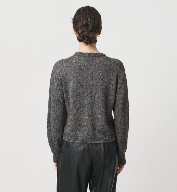 UNITED ARROWS「フラワー スパンコール クルーネック ニット」|ニット・セーター|