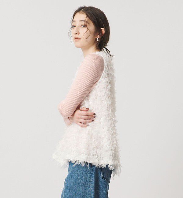 UNITED ARROWS「チュール ノースリーブ ブラウス」|シャツ・ブラウス|