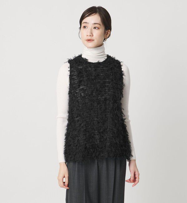 UNITED ARROWS「チュール ノースリーブ ブラウス」|シャツ・ブラウス|